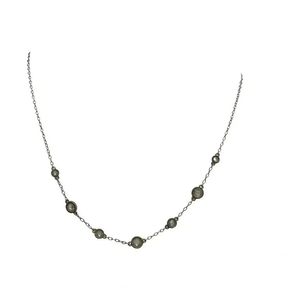 Lia Sophia Silver and Rose Gold Rhinestone necklace - Picture 4 of 5